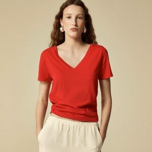 Vibrant Orange V-Neck Women's Top Sz XS